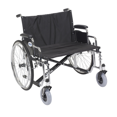 DRIVE MEDICAL Sentra EC Heavy Duty Extra Wide Wheelchair, Desk Arms, 28" Seat std28ecdda